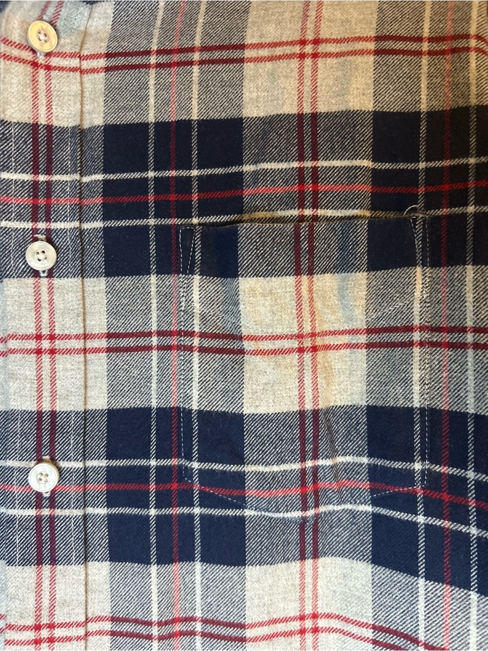 UNTUCKit Men’s Plaid Flannel Button Front Shirt Long Sleeve Blue Large - Picture 4 of 12